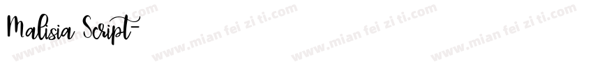 Malisia Script字体转换